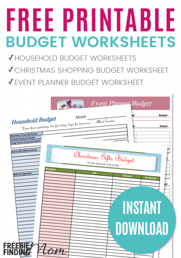free printable budget planner 2018