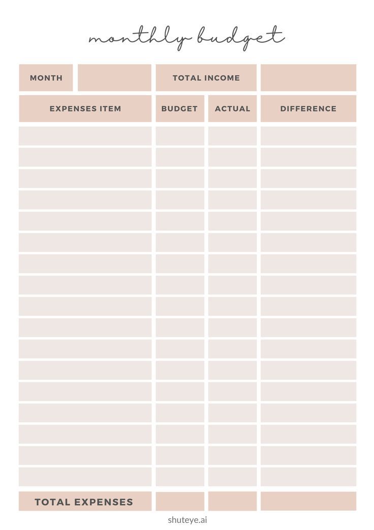 21 Free Printable Budget Planner Templates for Money Management