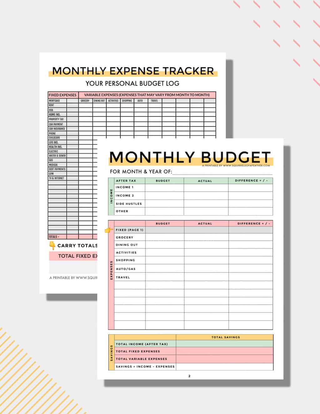 free printable budget planner