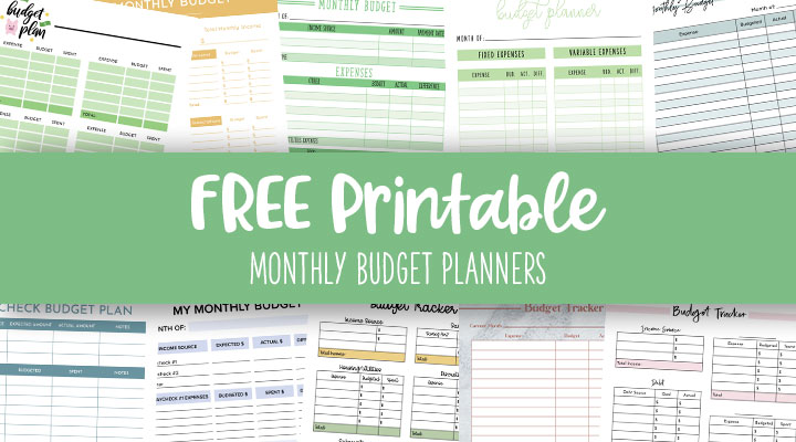free printable budget worksheet for home