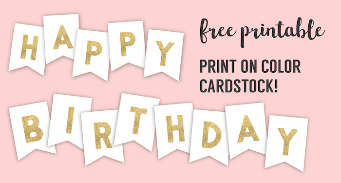 free printable bunting flags happy birthday
