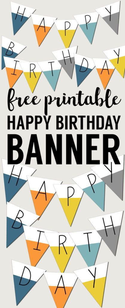 free printable bunting flags happy birthday