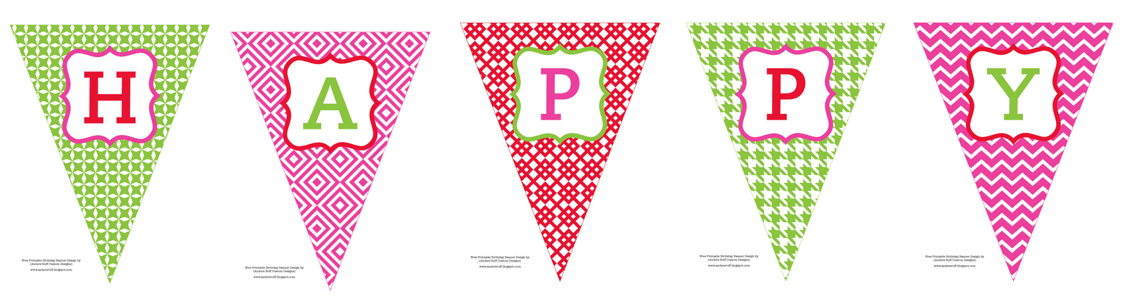 free printable bunting flags happy birthday