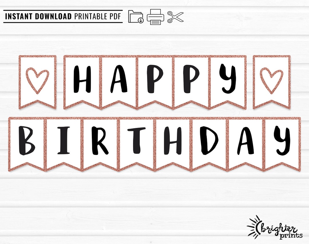 free printable bunting flags happy birthday