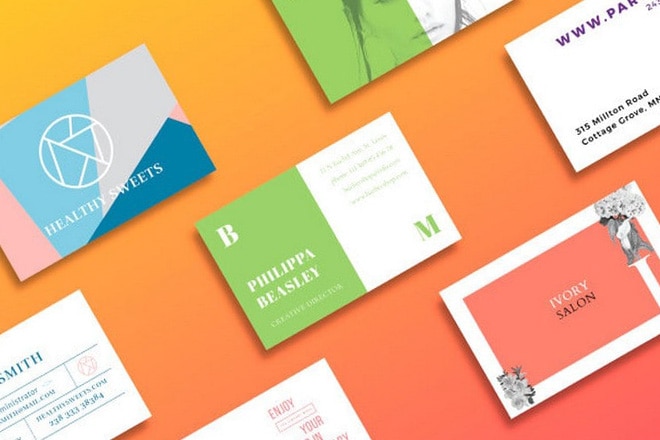 Business Card Printing Template, 3.5x2 Business Card Printing ...