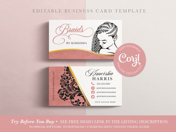 free printable business cards no download