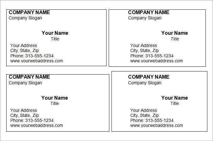 free printable business cards no download