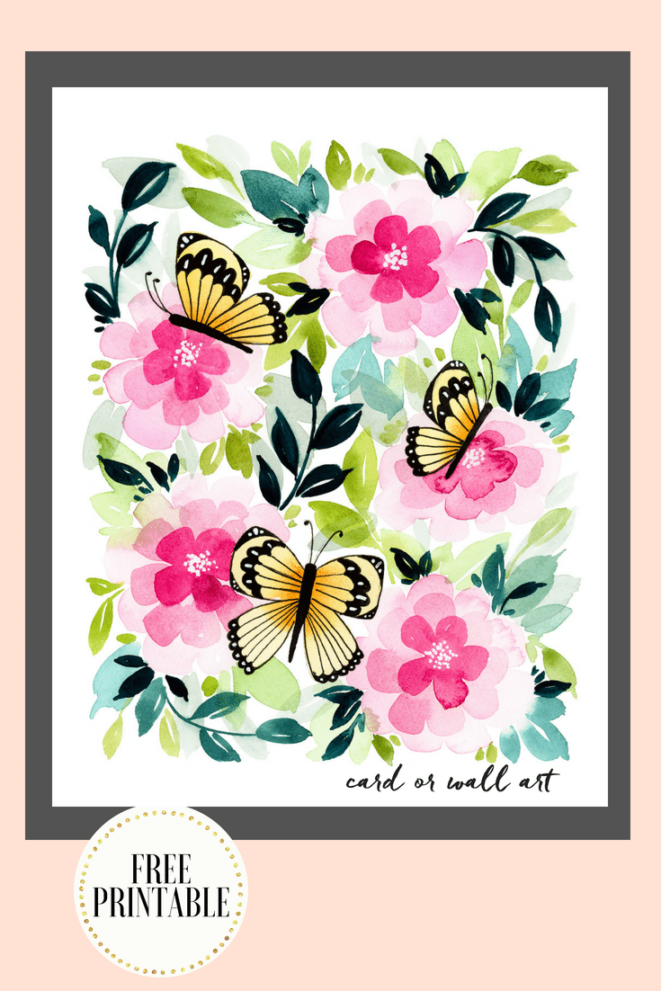 free printable butterfly place cards