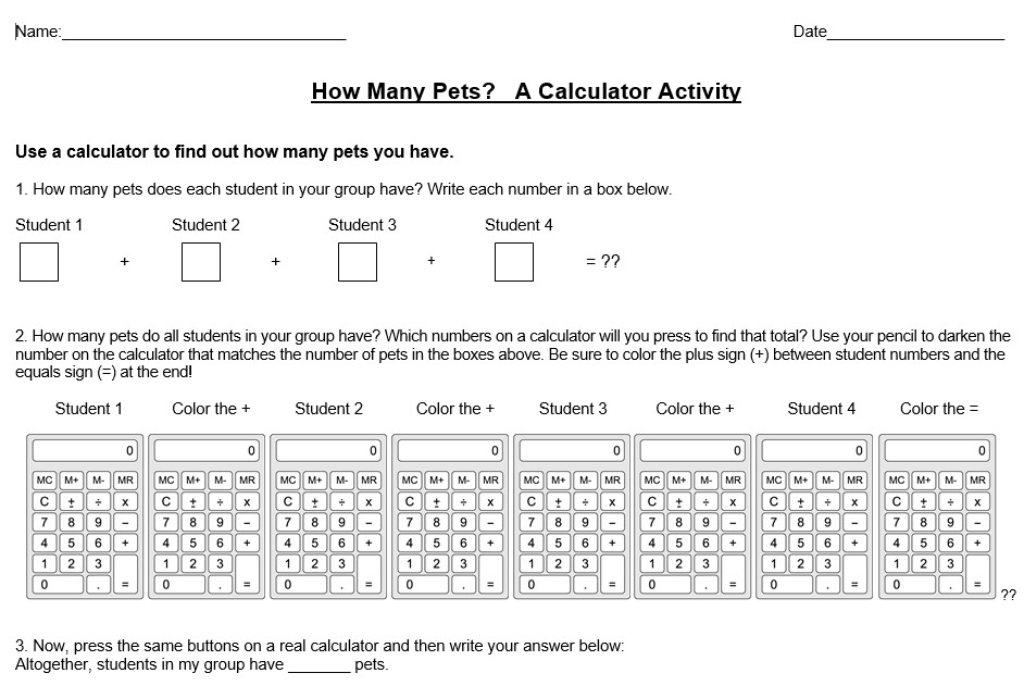 calculator-worksheet-education-world-worksheets-library for Calculator Worksheets Free Printable Calculator Worksheet | Education World - Worksheets Library for Calculator Worksheets Free Printable