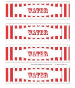 free printable carnival water bottle labels