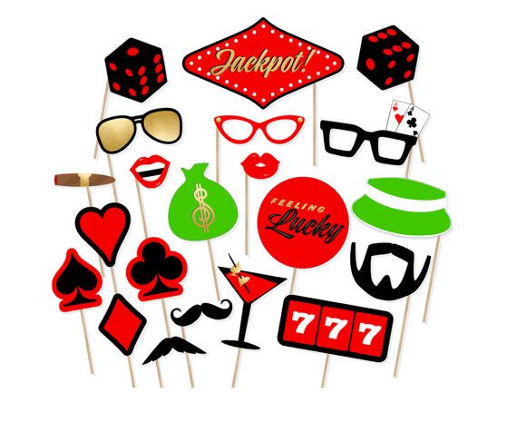 free printable casino photo booth props
