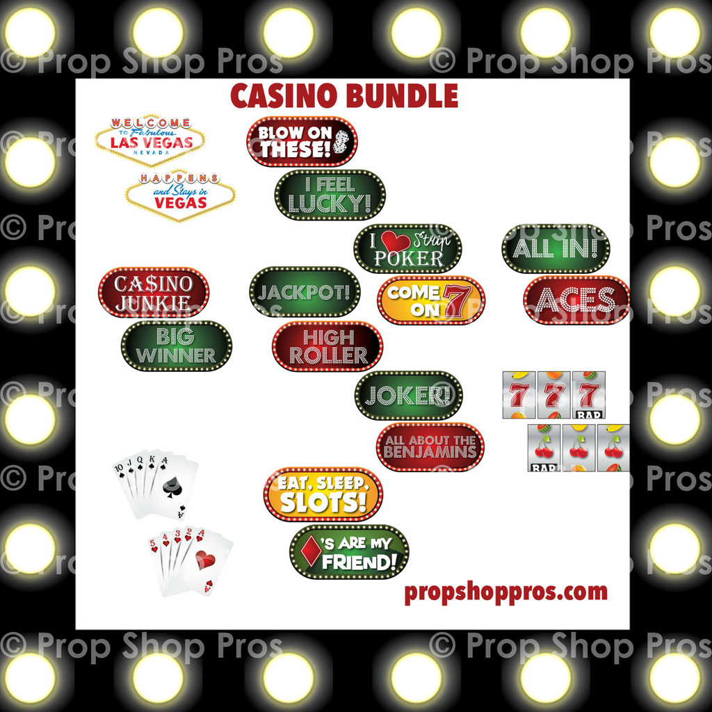 free printable casino photo booth props