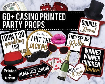 free printable casino photo booth props