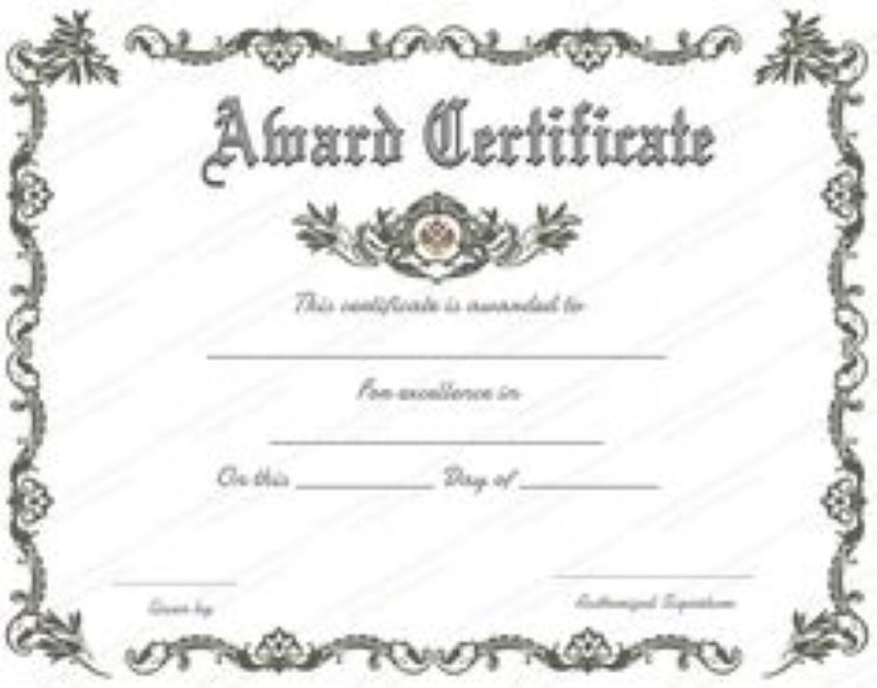 free printable certificates of award