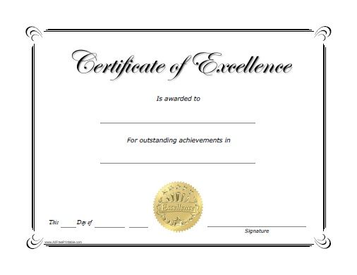 free printable certificates with pictures