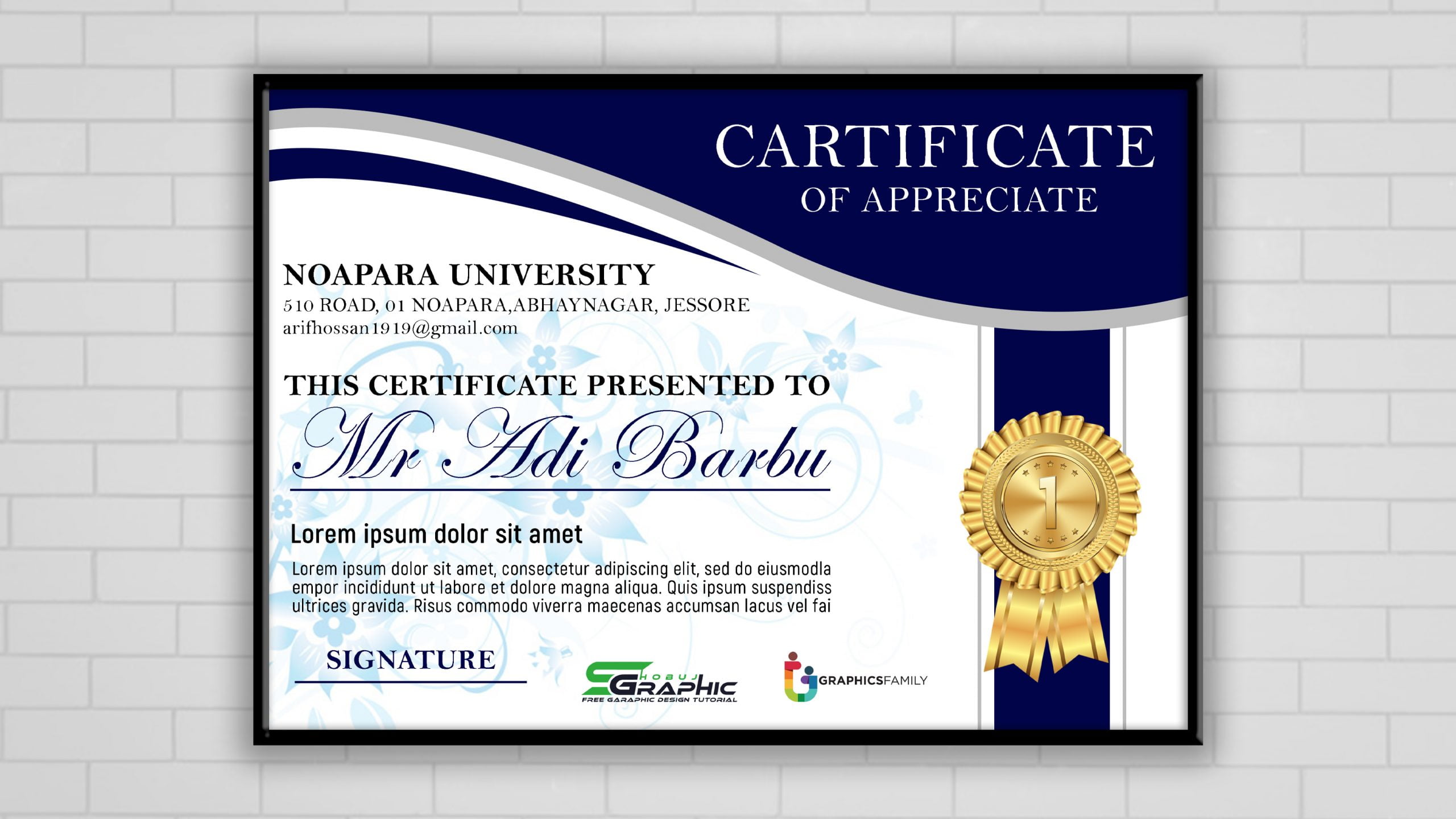 Free Certificate Design .PSD Download - GraphicsFamily