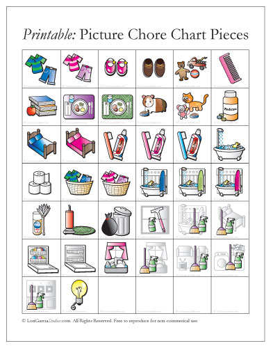 free printable chore chart clipart