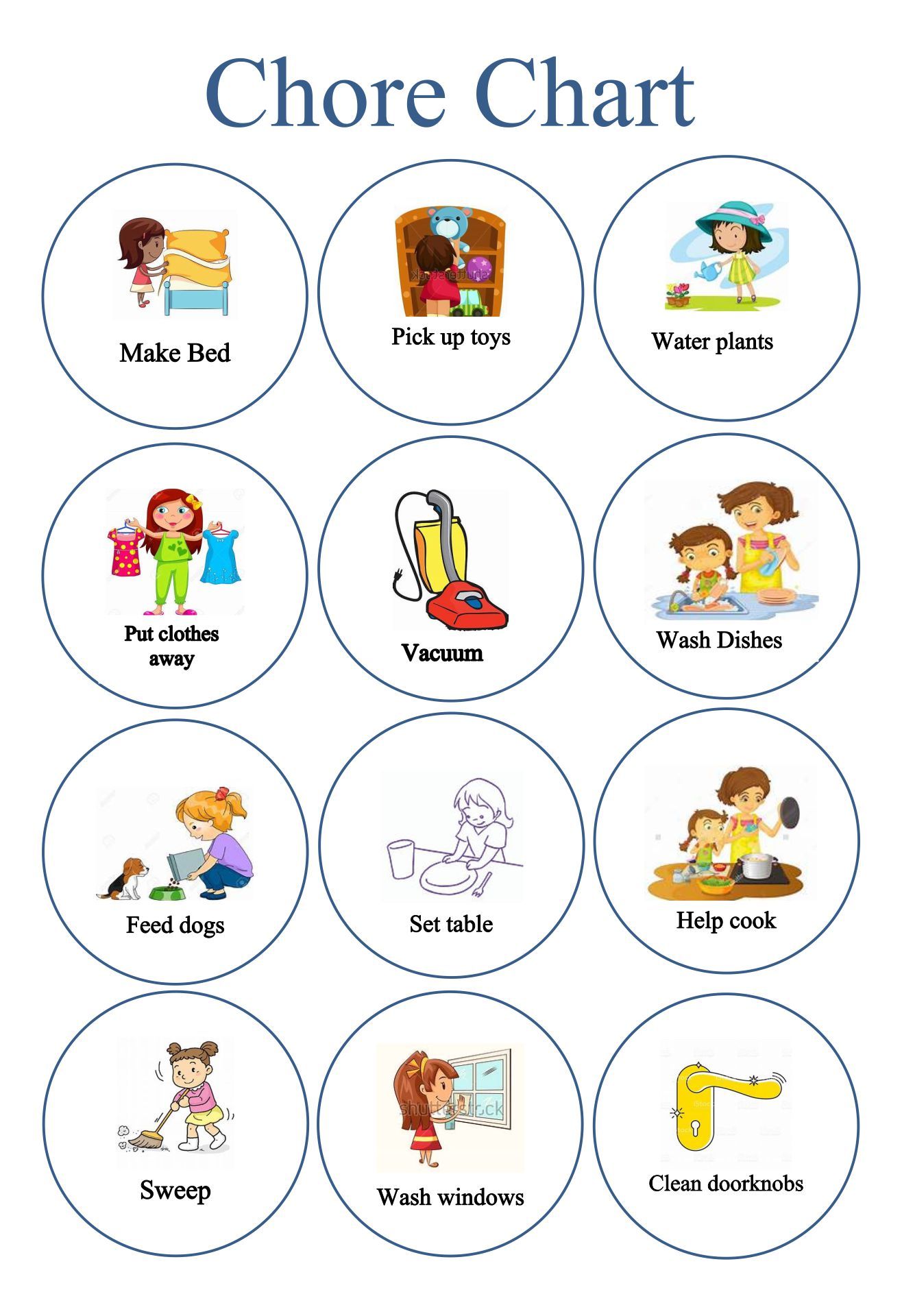 Chore Clip Art - 10 Free PDF Printables | Printablee