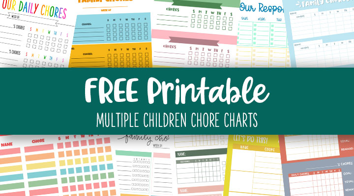 free printable chore charts blank