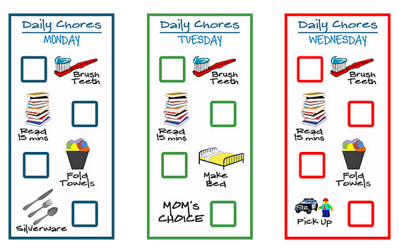 free printable chore charts for preschoolers