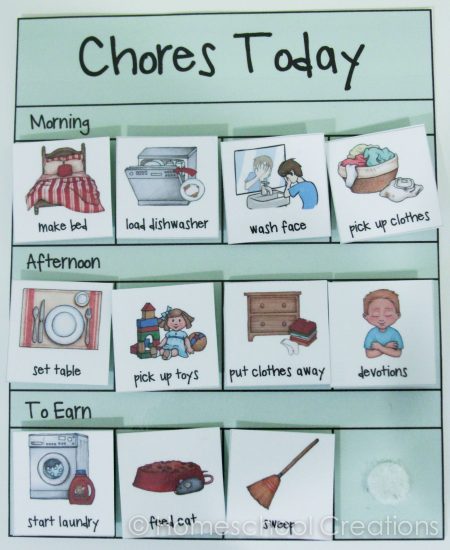 FREE Preschool Chore Charts - Subscriber Freebie