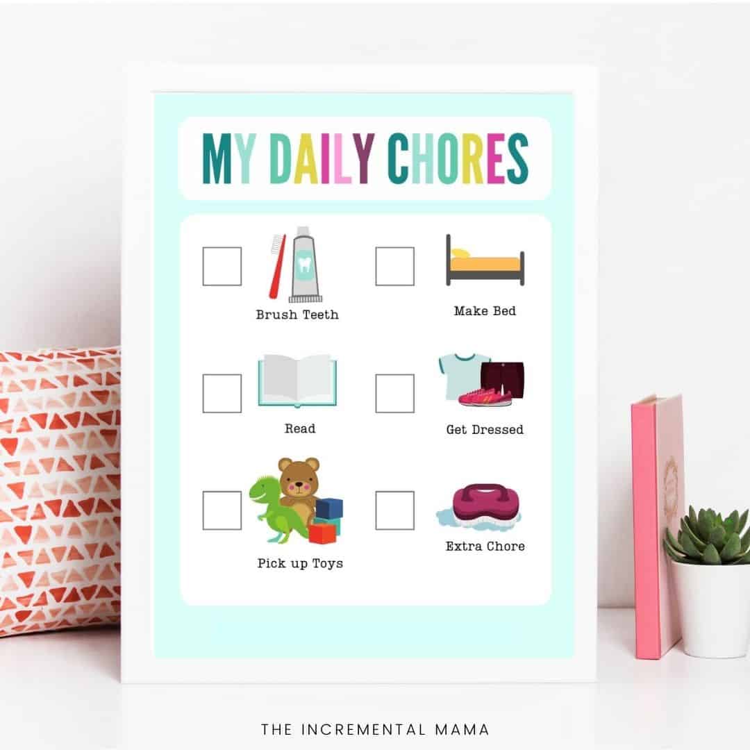 free printable chore charts for preschoolers