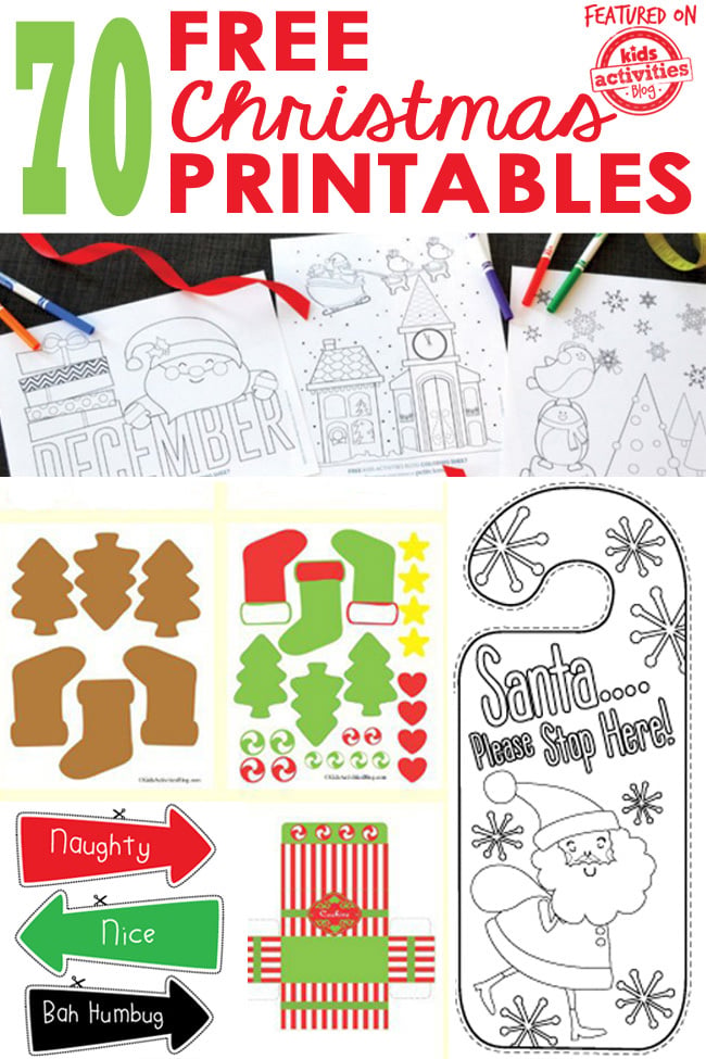 free printable christmas activity pages