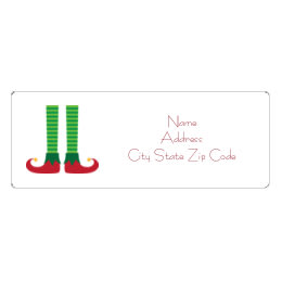 Leopard Print Christmas Address Labels Template with 3 Gnomes ...