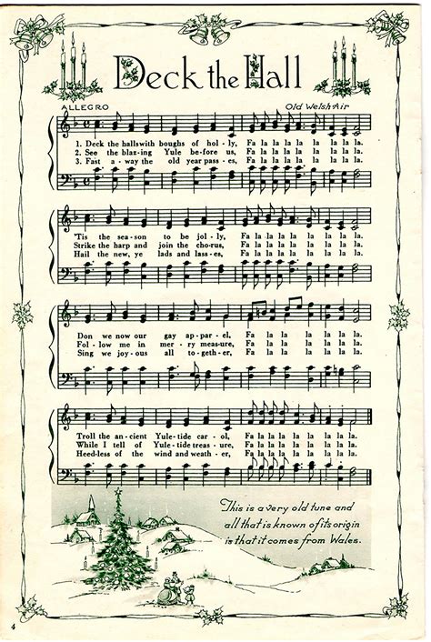 free printable christmas carols