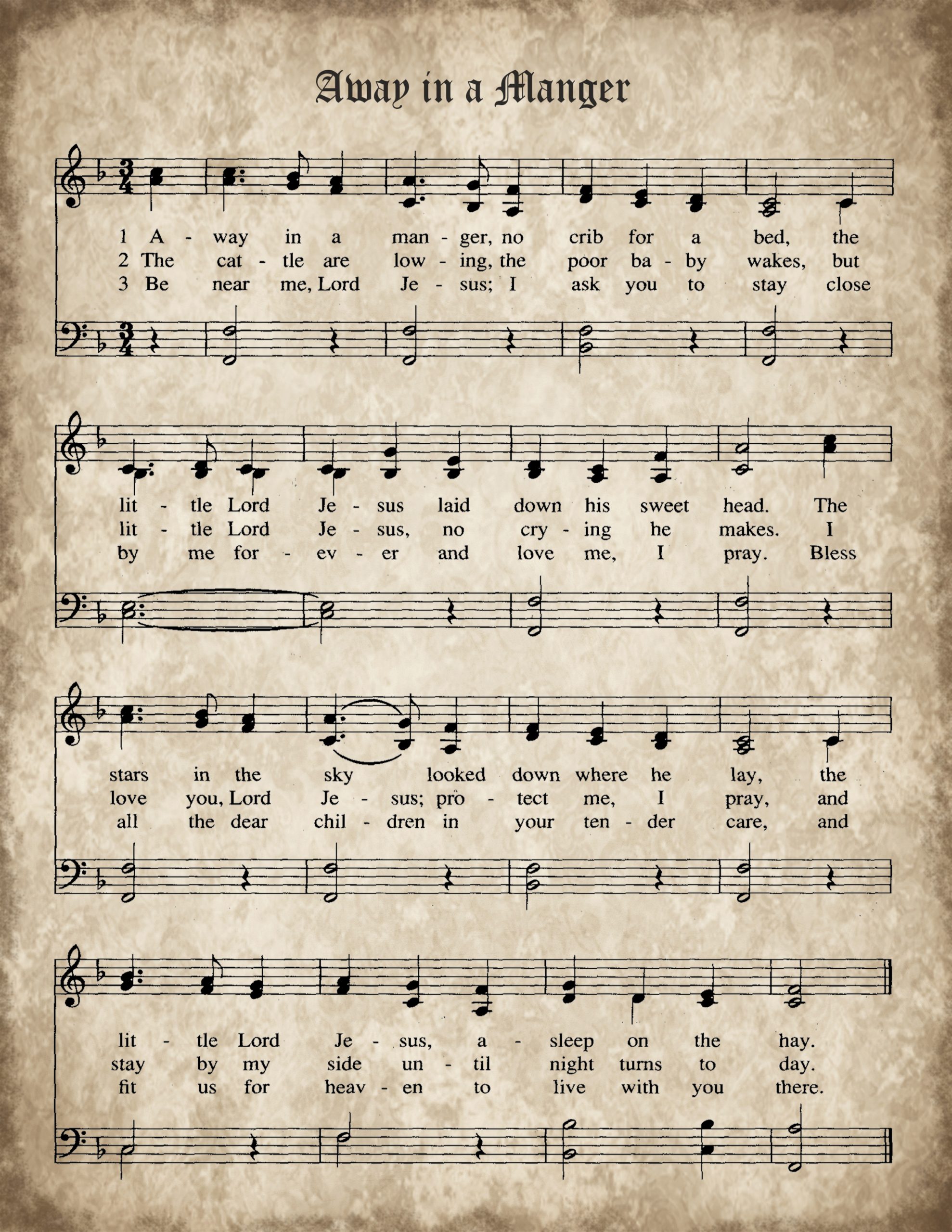 free printable christmas carols