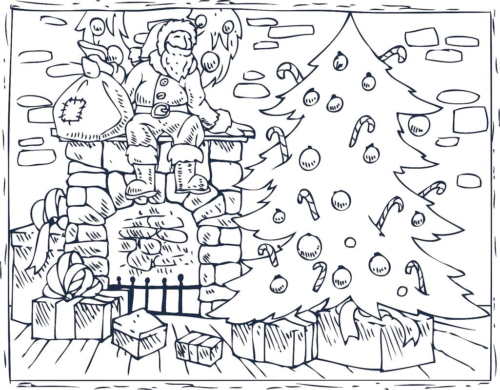 free printable christmas coloring worksheet