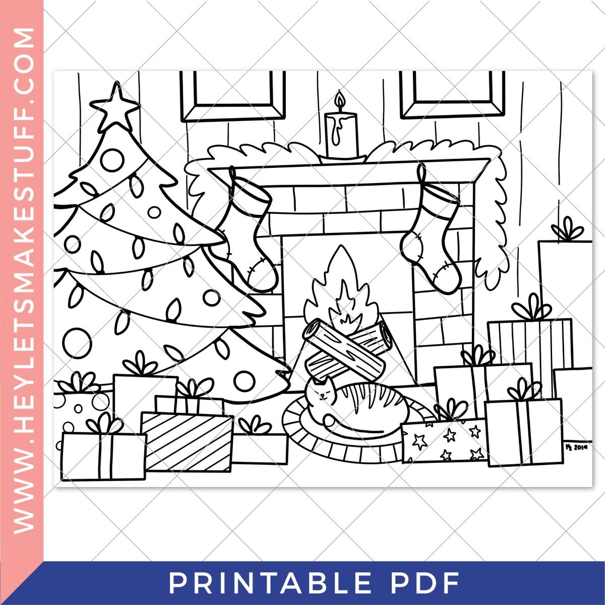 free printable christmas coloring worksheet