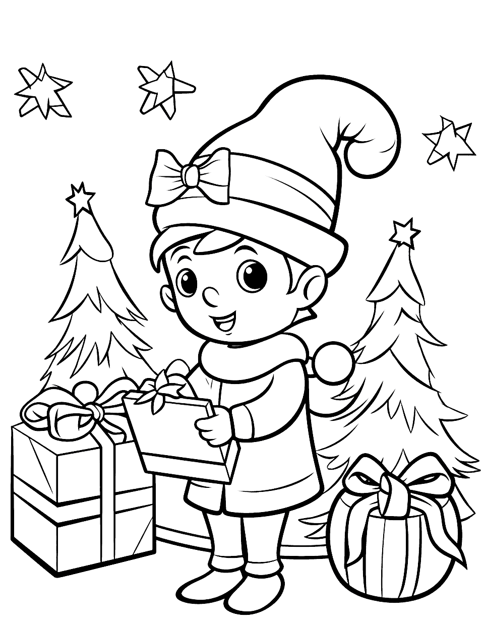 free printable christmas coloring worksheet