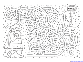 Free Printable Christmas Mazes - 1+1+1=1