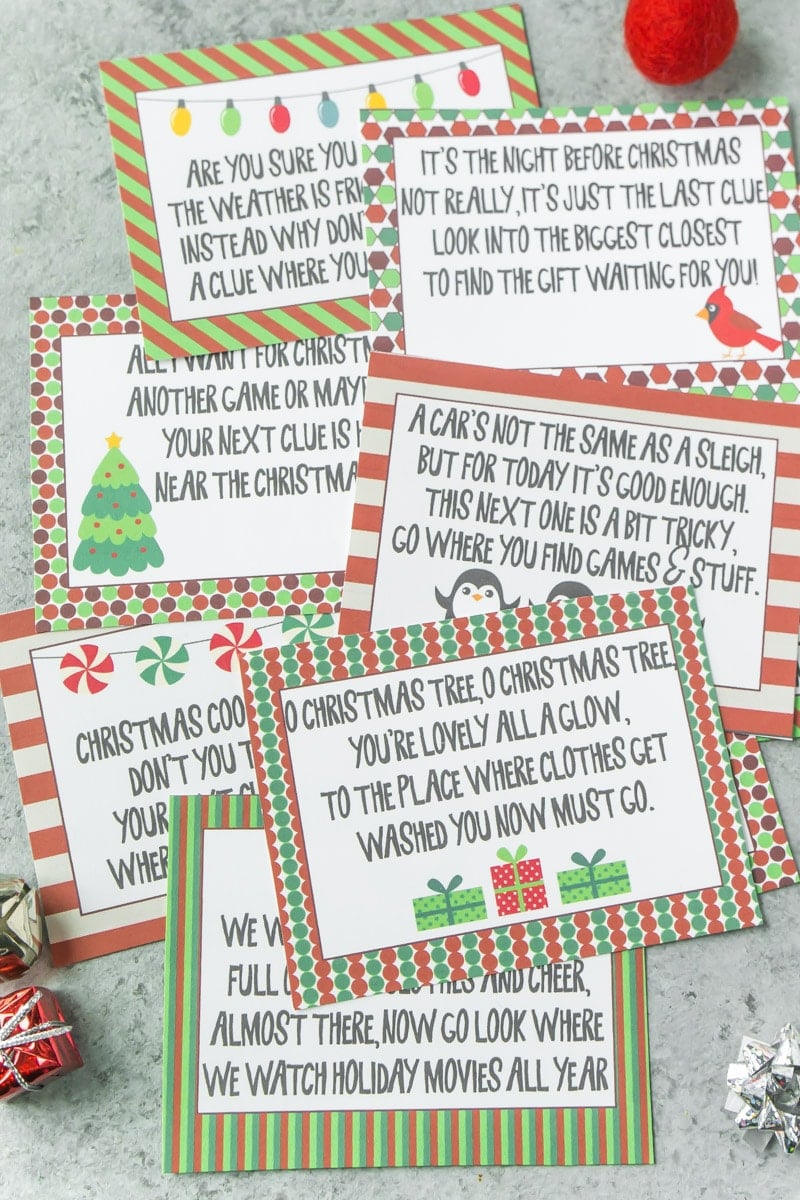 free printable christmas scavenger hunt ideas