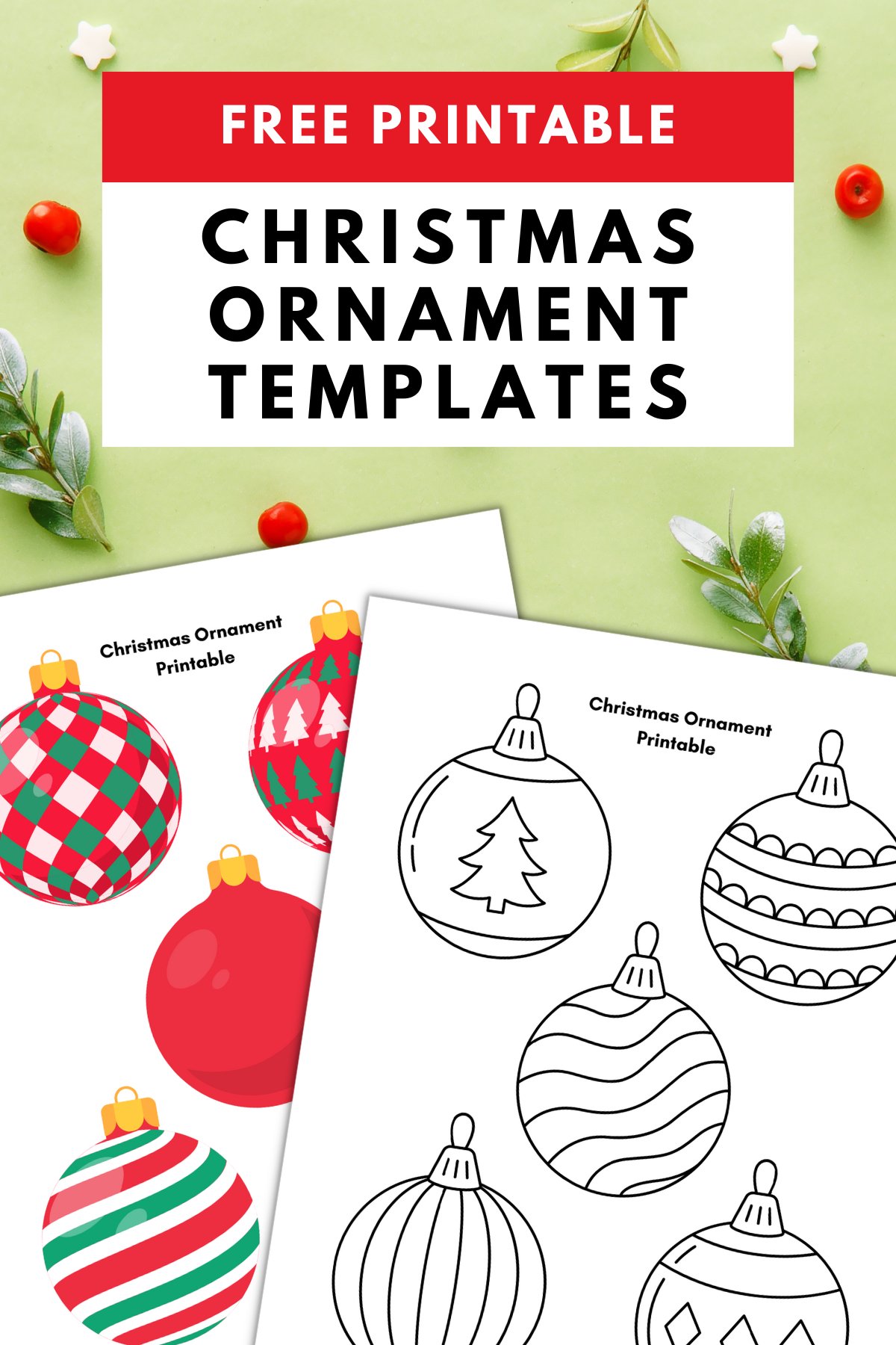 Free Printable Christmas Tree Outlines and Templates -