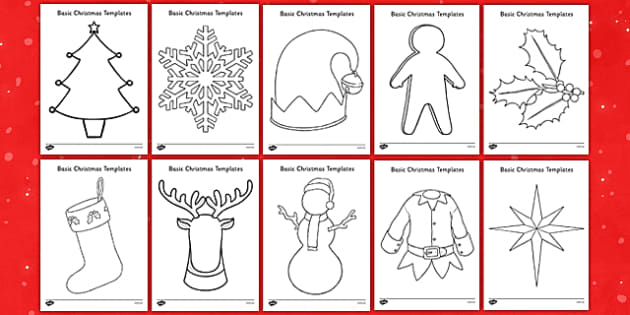 christmas-outline-and-templates-pack-primary-resources-worksheets-library for Free Printable Templates For Christmas Christmas Outline and Templates Pack - Primary Resources - Worksheets Library for Free Printable Templates For Christmas