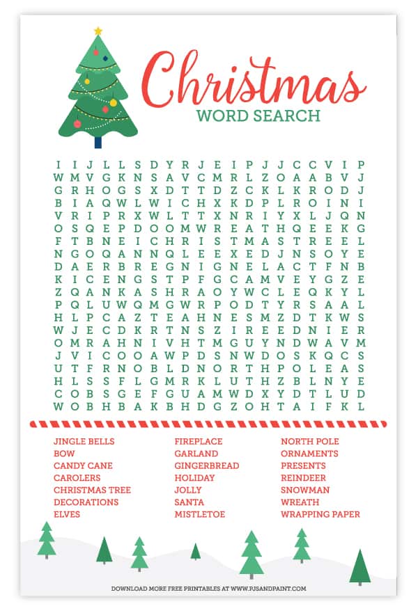 free printable christmas word games puzzles