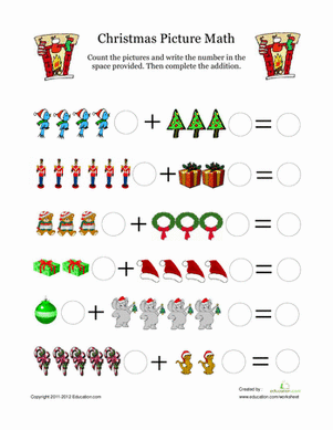 free printable christmas worksheet for first grade