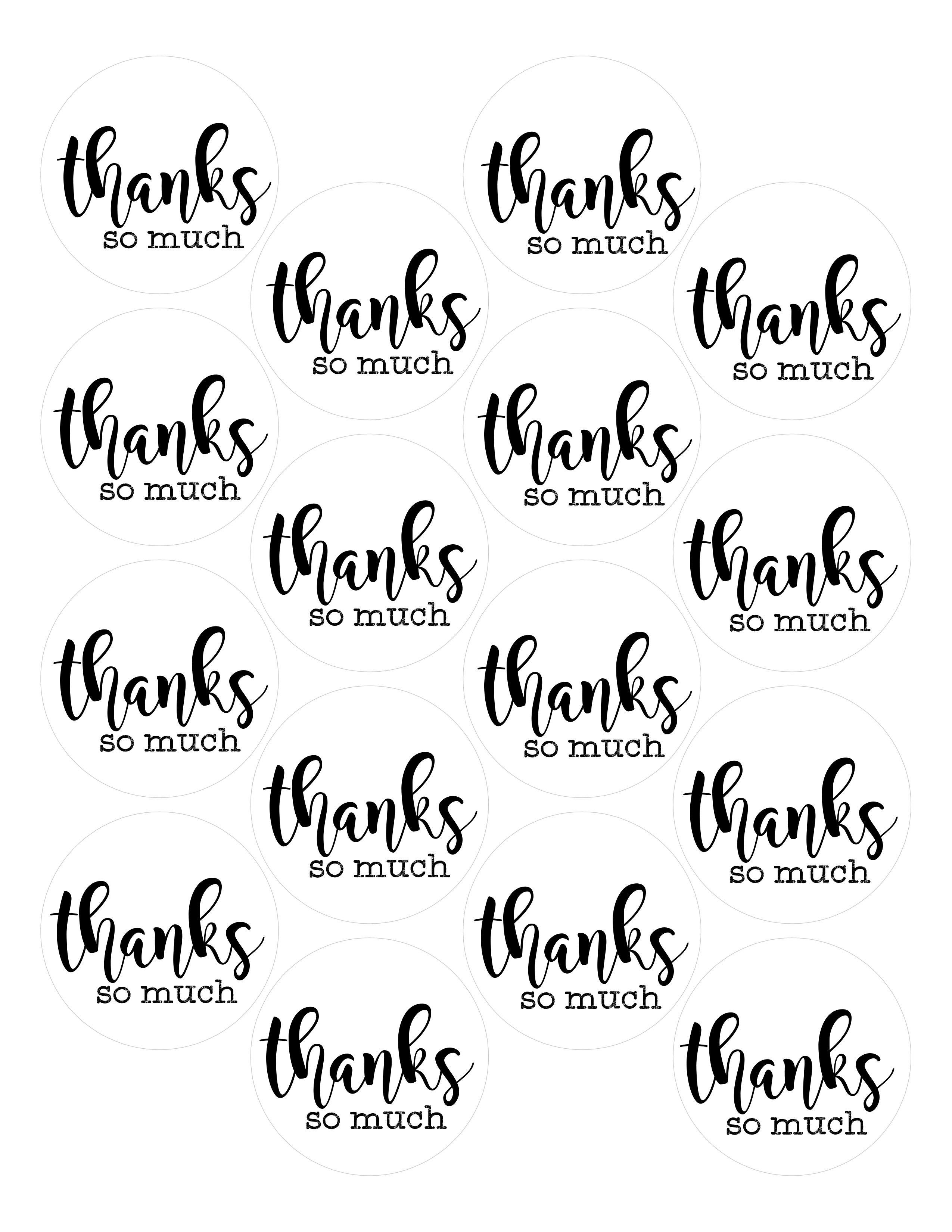 FREE Thank You Circle Tags