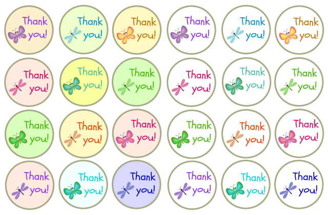 free printable circle thank you tags