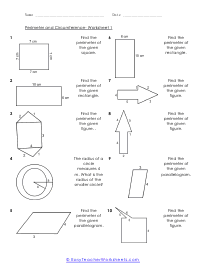 Circumference Worksheets