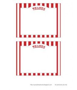 free printable circus thank you tags
