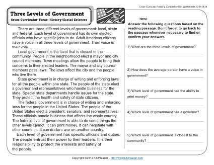 free printable civics worksheet