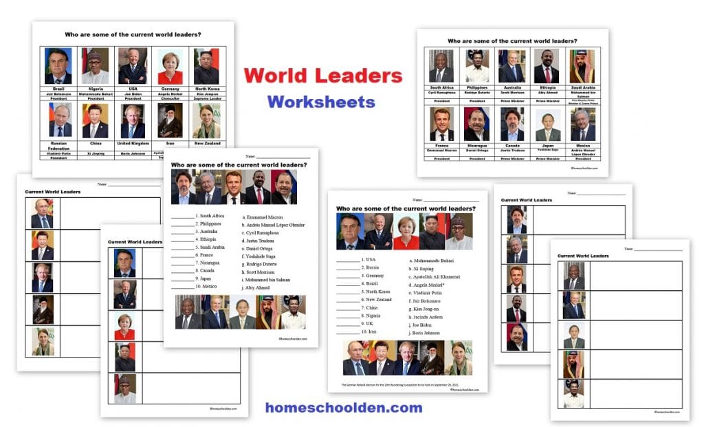 Types of Governments Worksheets - World Leaders (Currently Free ...