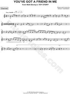 free printable clarinet sheet music disney