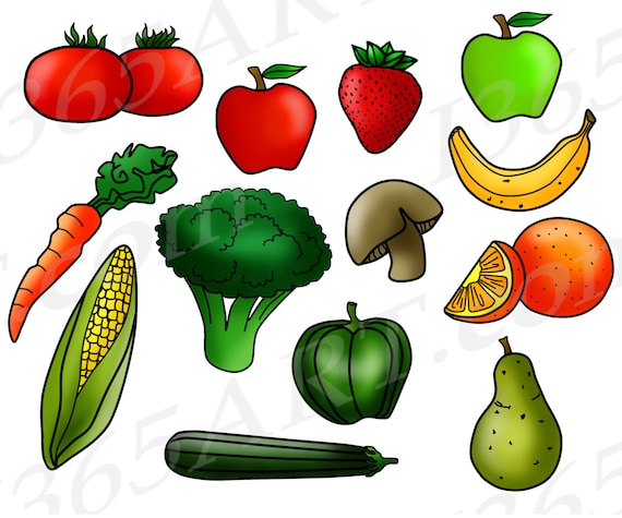 Buy 3 Get 1 Free Fruits and Vegetables Clipart, Fruit Clip Art ...
