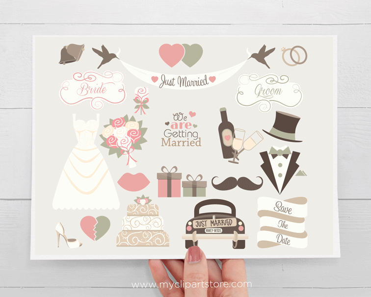 free printable clip art weddings