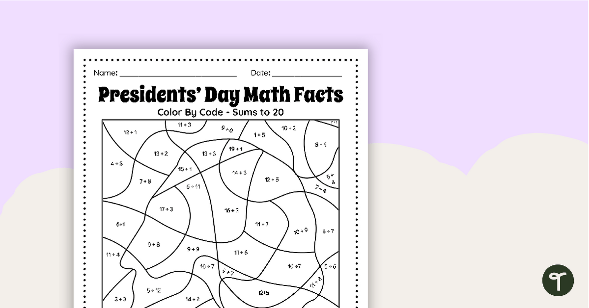 free printable color by number addition worksheet