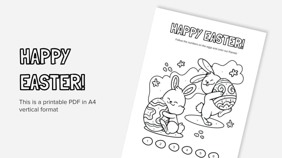 free printable color by numbers worksheet